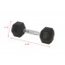 FixtureDisplays® Rubber Dumbbell in Pair - with Metal Handles Pair of two 10 lbs Dumbbells 15188